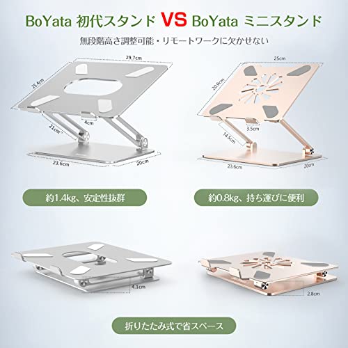 BoYata ノートパソコン スタンド PCスタンド HNN-Gold-31stand の商品画像 3