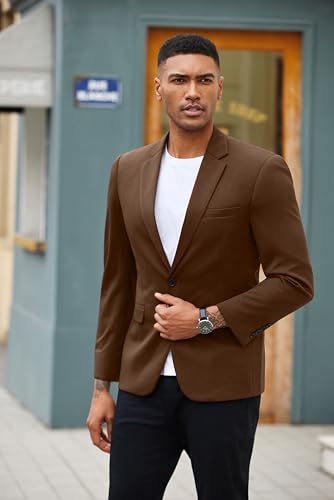 COOFANDY Mens Blazer Jacket One Button Casual Suit Jackets Stretch Knit Sport Coat3