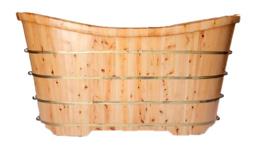 Alfi Brand Ab1105 63-Inch Free Standing Cedar Wood Bath Tub #TOP1