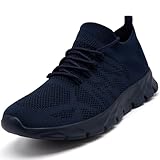 VXGGVX Mens Running Shoes Tennis Walking Lightweight Athletic Workout Gym Shoes Breathable Fashion Sneakers Dark_Blue 11.5