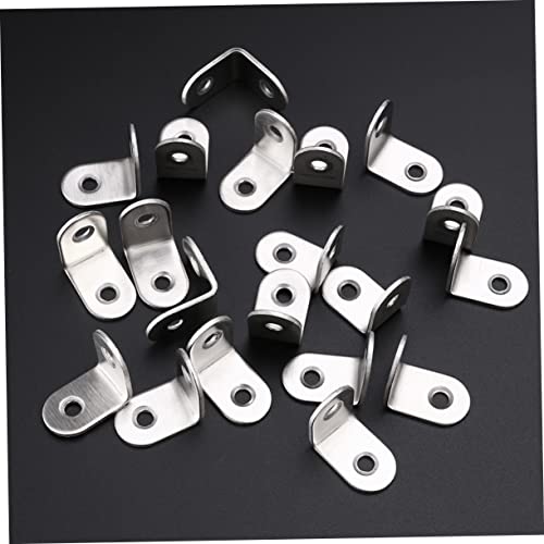 Homoyoyo 30 Peças Suportes De Suporte De Metal Para Prateleiras Suportes De Canto De Aço Inoxidável