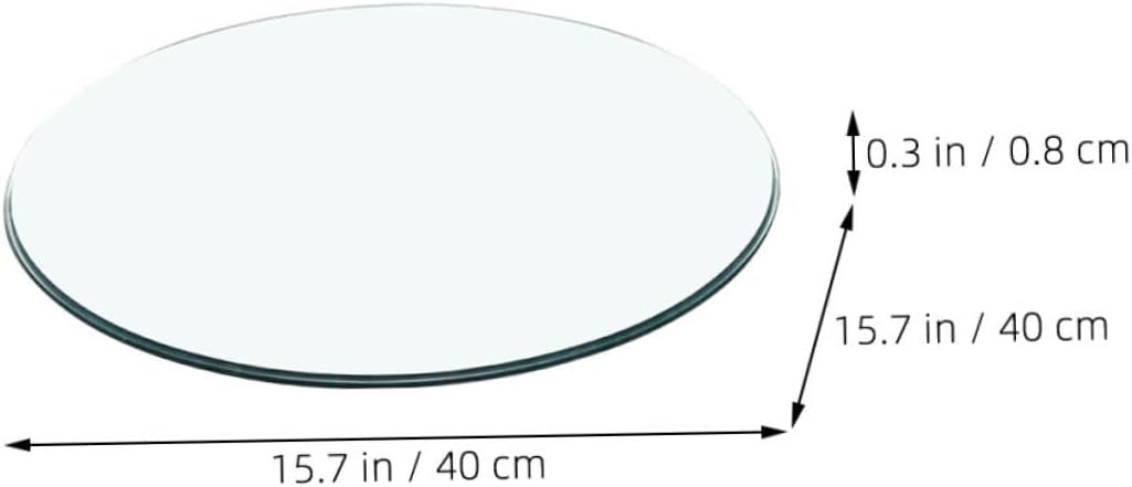 Happyyami Tempered Glass Table Top Thickened Round Design for Dining Side Patio Use Shatterproof and Explosion Easy to Clean and Maintain