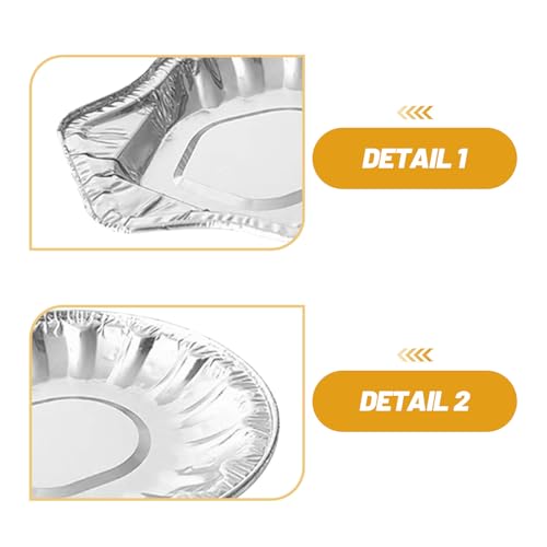 Bandejas de aluminio desechables para hornear sin limpiar la grasa de la barbacoa 4