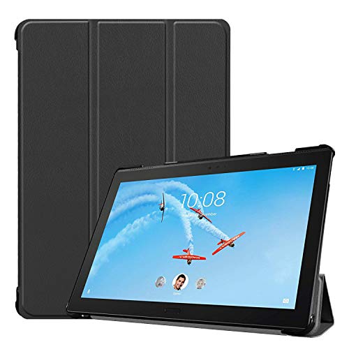 Gosento For Lenovo Tab P10 TB-X705F ケース スタンド機能付き 開閉式三つ折薄型スタンドケース Lenovo Tab P10 カバー (ブラック)