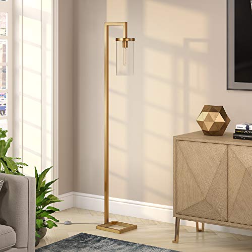 Flash Deals - 40% OFF Henn&Hart FL0320 Floor Brass Finished with Clear Glass Lamp, Gold 🔥 Flash Sale Henn&Hart FL0320 Floor Brass Finished with Clear Glass Lamp, Gold