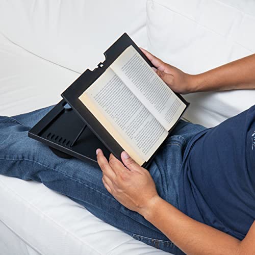 Mind Reader Ltadjust-Blk Adjustable Portable 8 Position Lap Top Desk With Built In Cushions, Black #TOP3