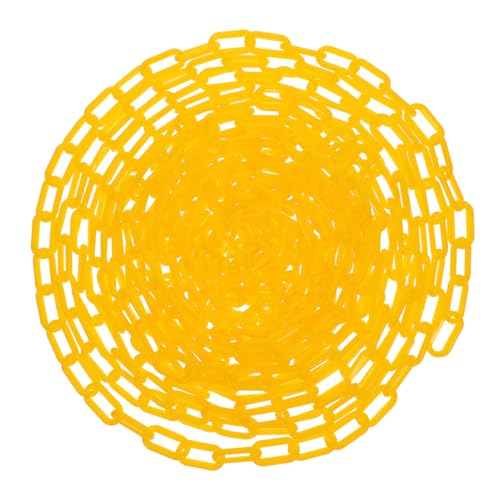 FIXOSHEE 10m Chaîne De Sécurité Plastique Pour Délimitation Et Des Foules Chaîne De Protection Avertissante Jaune Pour Parking Et Événements