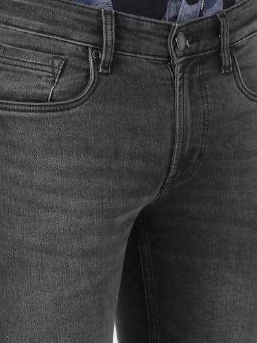 Image of Numero Uno Men's Charcoal Grey Skinny Sustainable Stretchable Jeans