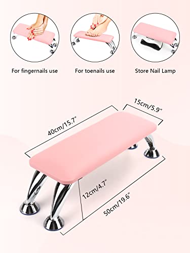 Big Arm Rest For Nails Cushion, Microfiber Leather Hand Rest For Nails Tech, Hand Rest Pillow For Nails Toenails, Detachable Nail Art Accessories Tool For Nails Tech (Pink) #TOP4