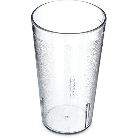 Carlisle FoodService Products Stackable Tumbler with Pebbled Exterior for Restaurants, Cafeterias, And Fast Food, Plastic, 12 Ounces, Clear, (Pack of 24) Cover