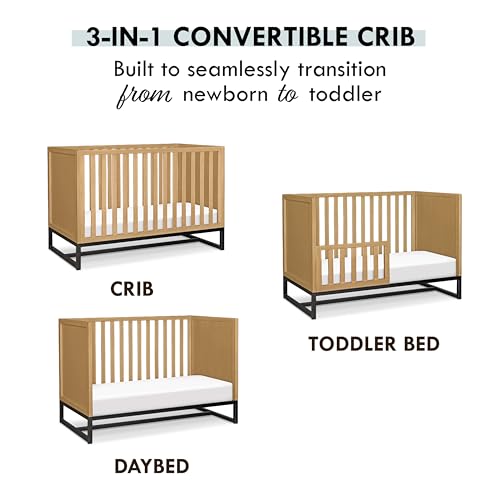 Image of Davinci Ryder 3-in-1 Convertible Crib in Honey, Greenguard Gold Certified