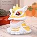 Jerliflyer Solar Powered Dancing Lion Ornament,Chinese New Year Lucky Dancing Lion Toy for Home Decoration and Car Interior Accessories(Yellow)
