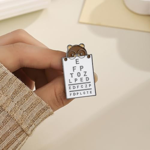Image of Medical Optometrists Enamel Brooch Ophthalmology Vision Test Optometry Pin Jewelry for Doctor Nurse Backpack Lapel Badge
