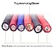 TOPSTRONGGEAR 4 Gauge 25ft Black and 25ft Red Power/Ground Wire-Copper Clad Aluminum CCA-True 4 AWG-True Spec and Soft Touch Cable