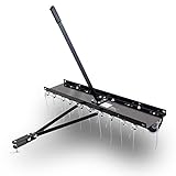 Bituxx Rasenstriegel Vertikutierer Rasenkamm Rasenlüfter Rechen Entmooser für Rasentraktor oder ATV 102cm