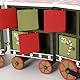 PE Weihnachts-Adventskalender aus Holz mit 24 Schubladen, Weihnachtskalender für Kinder und Erwachsene, traditioneller Countdown (roter und grüner Zug)
