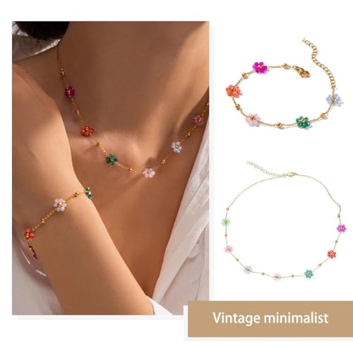 1PC Fashionable Bead Bracelet, Sweet Necklace, Adjustable Wristband, Simple Collarbone Chain, Party Jewelry3