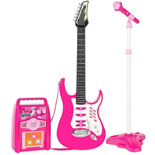 Amazon.co.jp: 子供 楽器 エレキ ギター プレイ セット アンプ マイク 