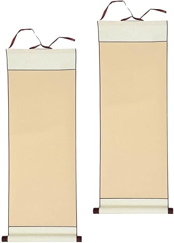 EXCEART Pergamino colgante en blanco de 2 piezas de papel Xuan chino de caligrafía china en blanco para caligrafía pintura proyectos de arte