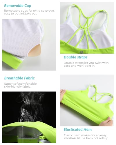 Image of RUNNING GIRL Sports Bras for Women,Padded Sports Bra Tank Top Sexy Crisscross Back High Impact Longline Workout Yoga Bra