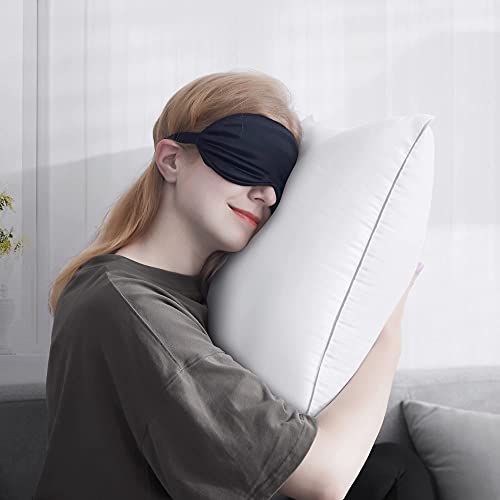 Image of FAVRIQ 16 x 16 Pillow Inserts (Set of 2) - 16 Inch Square Interior Sofa Throw Pillow with 100% Cotton Cover - Decorative Pillow Insert Pair - White Couch Pillow