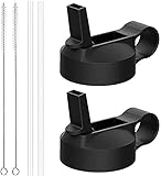 The Mass Wide Mouth Straw Lid Compatibility Most Sports Water Bottle (Black)