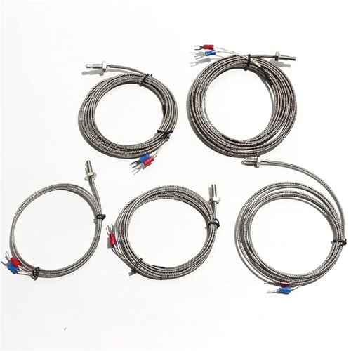 Resistencia térmica M6 tipo tornillo con sensor de temperatura K/E/J de 1 a 5 metros 4