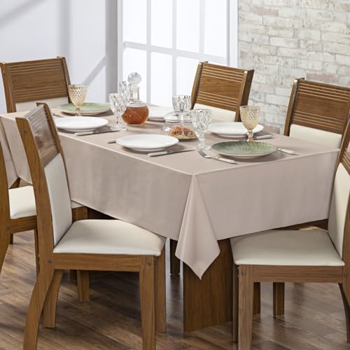 Toalha de Mesa 6 Lugares Térmica Impermeável 1,40 m x 2,00 m Avelã