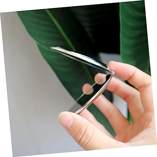 Espejo de Maquillaje Compacto Doble Faz Plegable Plata 3 pzas miniatura 4