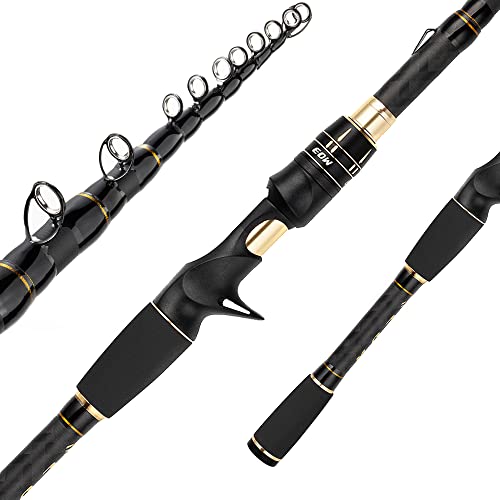 Eow Light Cavalry Telescopic Fishing Rod, 24T Carbon Casting/Spinning Travel Fishing Pole, Portable Fishing Rod, Collapsible Fishing Rods, Fishing Gift For Men (Casting 8' /Mod. Fast/Power M) #TOP1