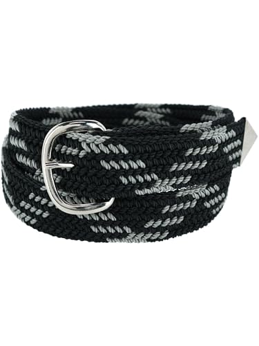 Double S Men's 46" Braided Belt Grey One Size3