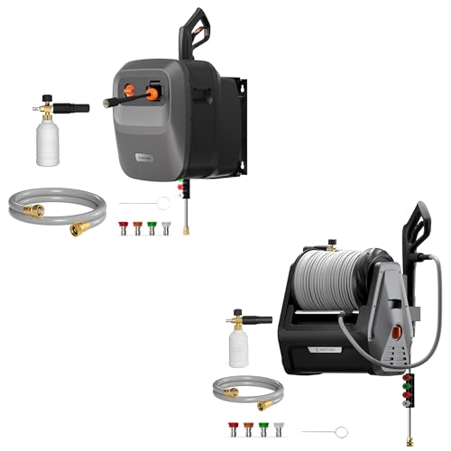 Image of Giraffe Tools Grandfalls Pressure Washer Plus+, Electric Wall Mount Power Washer with Grandfalls Pressure Washer G20B PRO, 2400 PSI 2.0 GPM