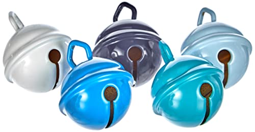 Rayher Metal Bells Blue Mix, 19mm ?, tab-Bag 5pc, Multi-Colour, 1.1 x 0.6 x 0.2 cm