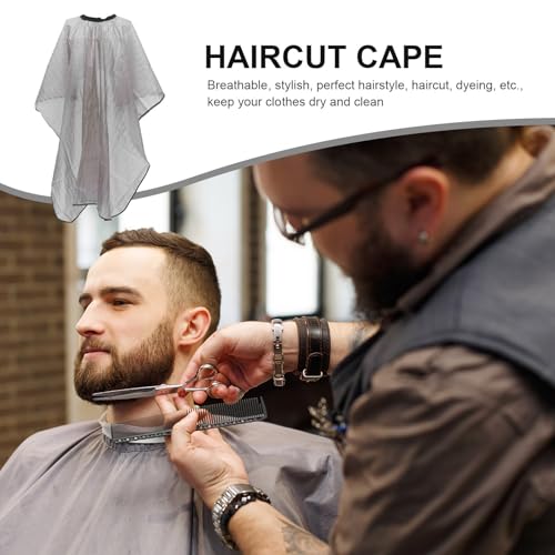 Capa para cortar cabello gris de plástico para barbería miniatura 3