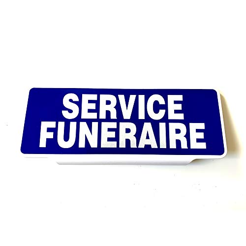 Plaque Pare-Soleil Service Funéraire rétroréfléchissante de signalisation routière