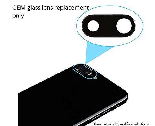 2X Back Rear Camera Glass Lens Cover Replacement + Tool + Guide With Tips + Adhesives Preinstalled+Tempered Glass+Clean Cloth For Iphone 7 Plus 8 Plus Model A1661, A1784, A1785, A1864, A1897, A1898 #TOP6