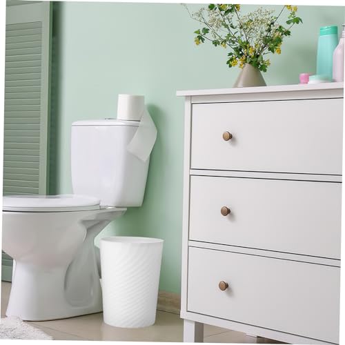 Caneca de basura rectangular blanca 12L plástico miniatura 5