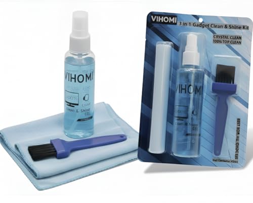 Image of Premium 3-in-1 Gel Spray Cleaner 100ml with Microfibre & Brush For Laptop, PC, Mobile, Tablet & All Screens