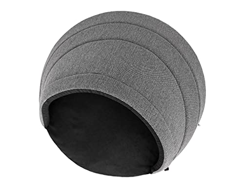 Pillowprim Hundehöhle Hundebett Hundesofa Hundekissen Hundehütte Hundekorb Hundecouch Ruheplatz Haustierbett Hundeliegen Kissen,Graphit, R1: 65 x 50 cm