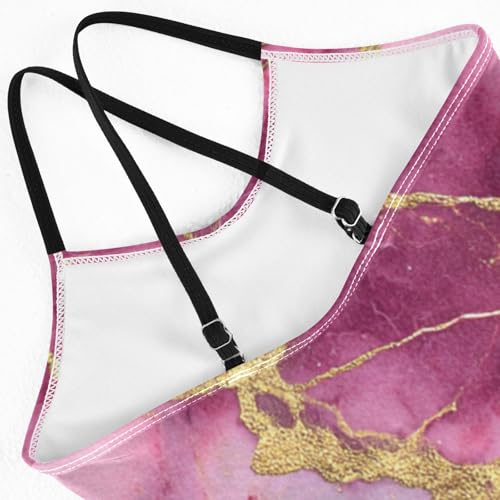 susiyo Watercolor Clip Art Girls One Piece Swimsuits with Adjustable Straps Bathing Suits for 3-10 Years Old4