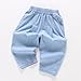 Baggy Cropped Denim Pants for Kids Casual Summer Elastic Waist Athletic Loose Outdoor Jeans with Pockets for 2-8 Years