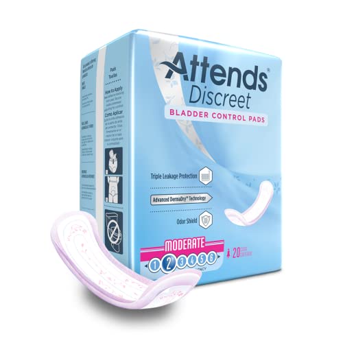 Adpmod - Attends Discreet Women's Moderate Pads, 20 Count (X10) #TOP3