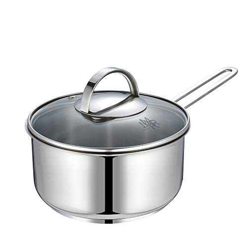 Mr Rudolf Chef's Classic 18/10 Stainless Steel 1 Handle Saucepan with Glass Lid 1.3 Quart Dishwasher Safe PFOA Free 16cm 1.25 Liter…