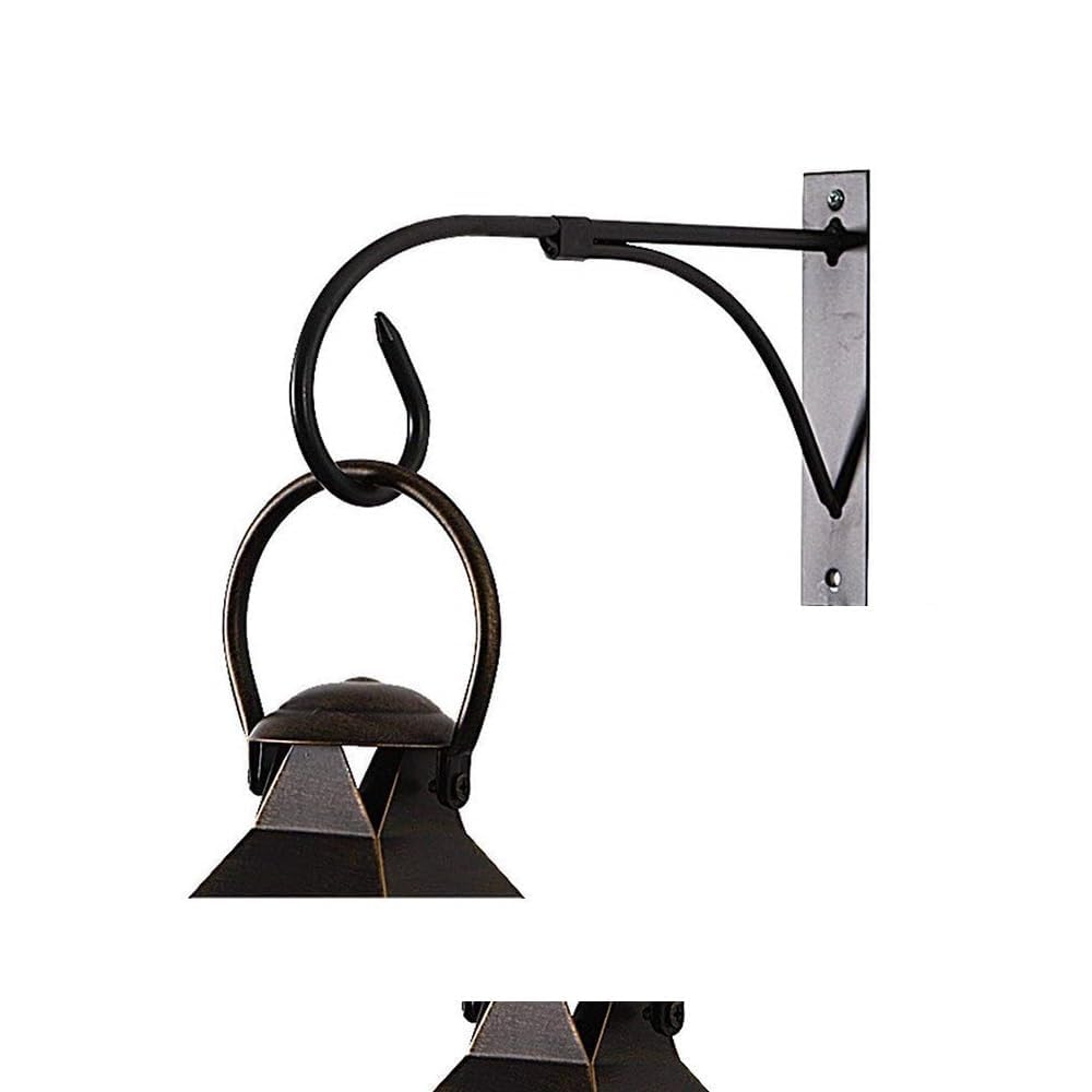 Iron Wall Hooks for Hanging Lanterns, Planters, Bird Feeders & Coats | Heavy Duty Indoor Outdoor Wall Bracket Hook Hanger for Home Decor, Garden & Balcony (Black, 1)-image-4