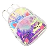 GALPADA Großer Einhorn Rucksack für Mädchen Tpu Transparenter Schulrucksack mit Verstellbaren Trägern Langlebig und Geräumig für Kindergarten Schule und Outdoor aktivitäten