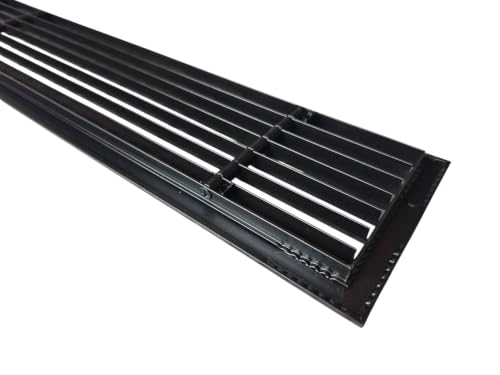 Image of Aluminium Powder Coated liner Grill, Grill for duct,ac jali, hvac, ventilation grill, home grill, ac louver grill,Return Air Grill for Wall, Sidewall and Ceiling (BLACK, 18 inch*4 inch)