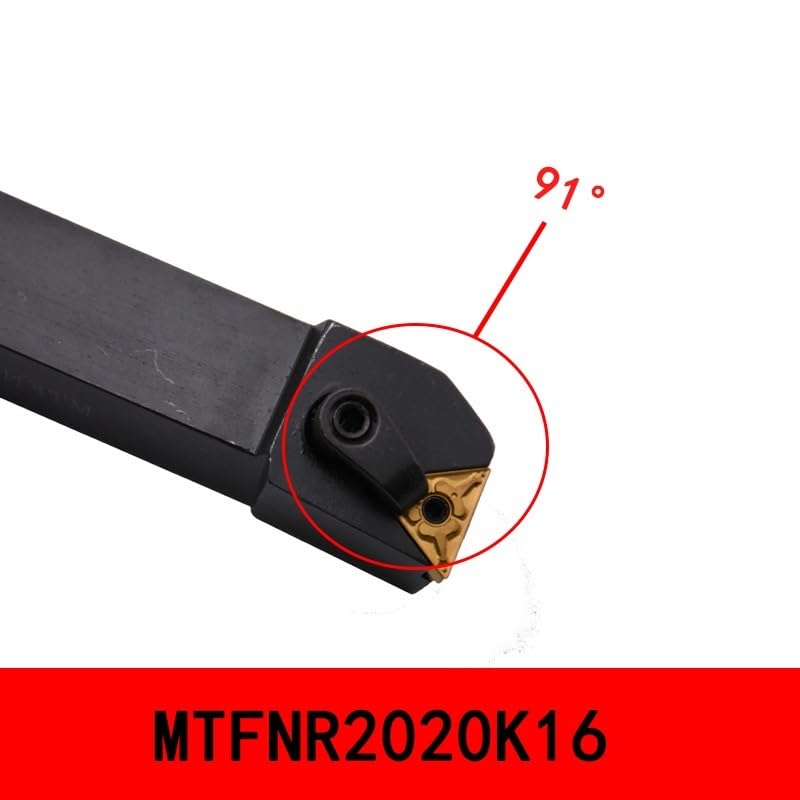 1pc MTFNR1616H16 MTFNR2020K16 91 Degree External Turning Tool Indexable Lathe Tools Lathe Inserts Holder CNC Turning Tool(MTFNL2020K16)