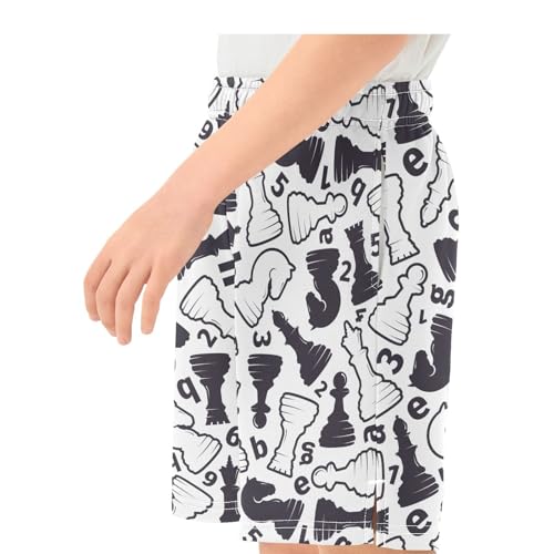 Boys Casual Shorts Athletic Basketball Shorts Funny Kids Gym Shorts with Pocket for Outdoor Activity 7-15 Years 7