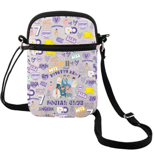 MEIKIUP Korean Group Crossbody Bag Korean Music Fans Gift Korean Group Fans Social Club Shoulder Bag Korean Merchandise