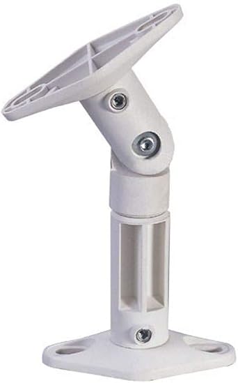 Monoprice Adjustable 10 lb. Capacity Speaker Wall Mount Brackets Pair, White